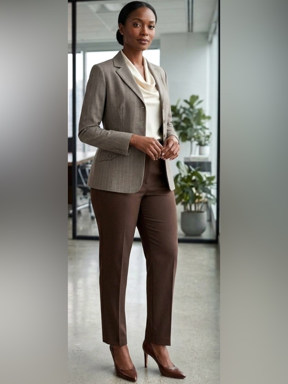 Tahari Arthur S. Levine Herringbone Blazer Size 16 NWT Career Wear Sporty